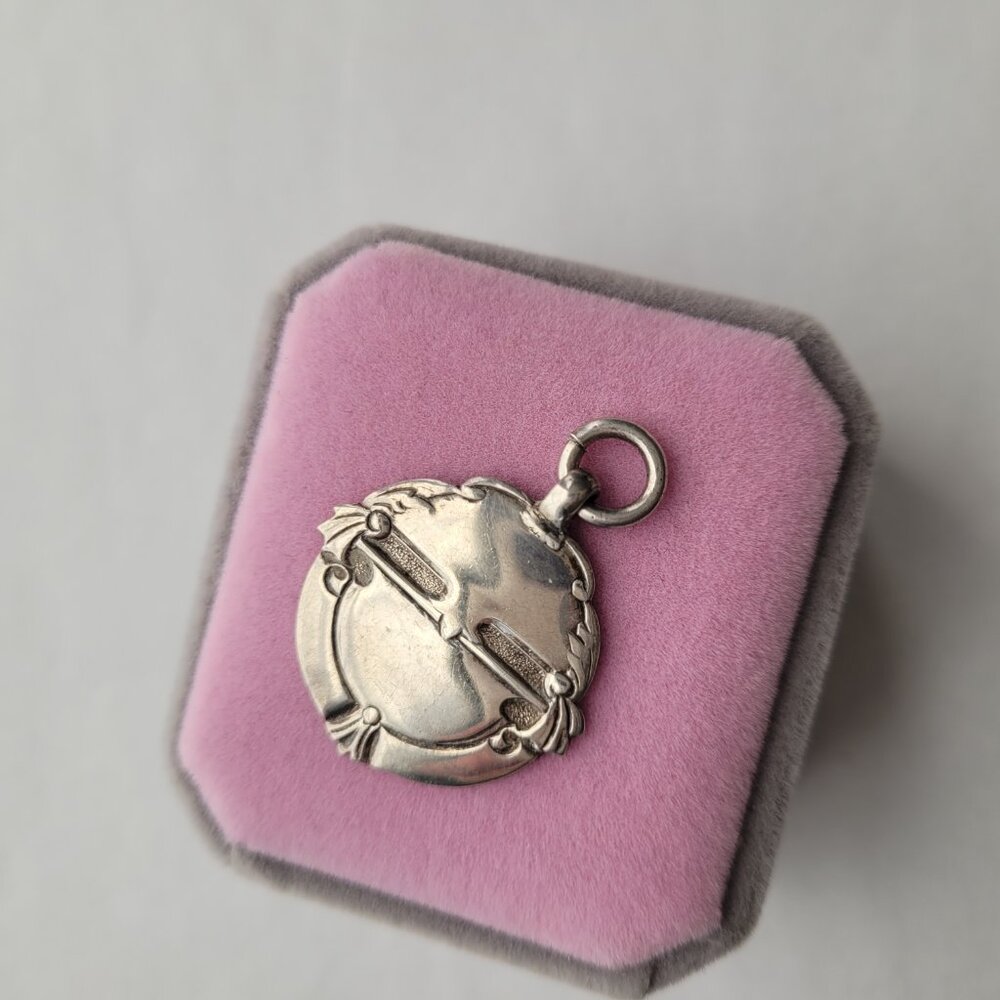 Antique Sterling Pendant Watch Fob 1924 Birmingham England - Picture 3 of 15